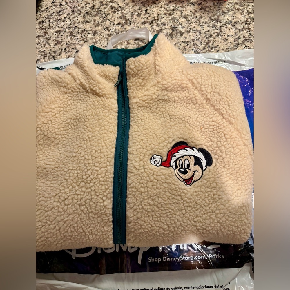 Walt Disney World Mickey Fleece Jacket Christmas size Large